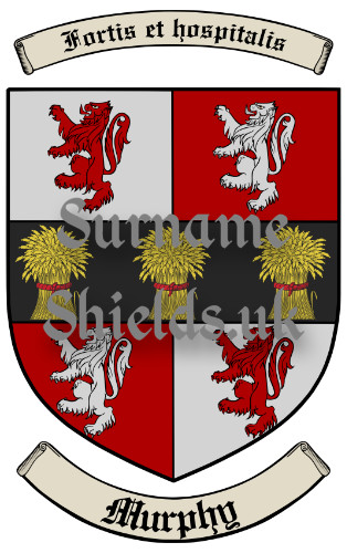 Murphy [Ireland] family crest, coat of arms shield