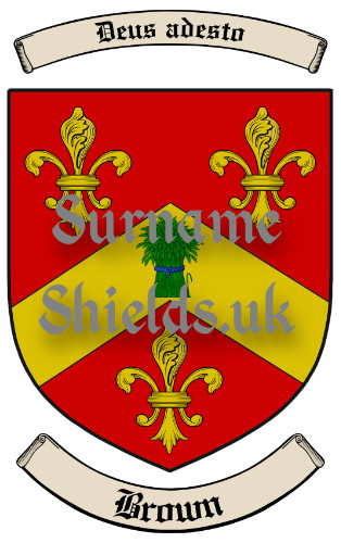 Brown Scottish Surname Shield (Coat of Arms of Family Crest)