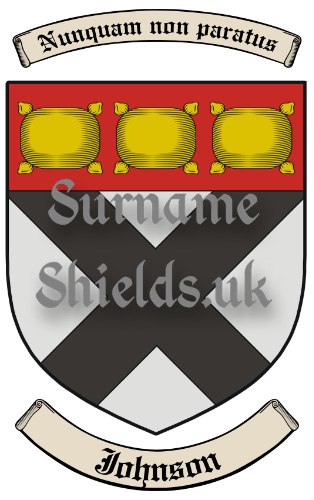Johnson Scotland Surname Shield (Coat of Arms of Family Crest)