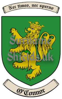 O'Connor Irish Surname Shield (Coat of Arms of Family Crest)
