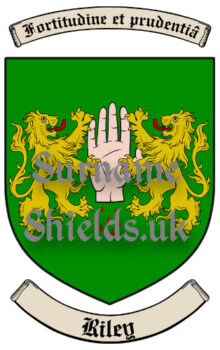 Riley Ireland Surname Shield (Coat of Arms of Family Crest)