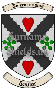 Taylor Scotland Surname Shield (Coat of Arms of Family Crest)