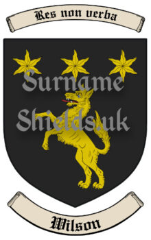 Wilson English Surname Shield (Coat of Arms of Family Crest)